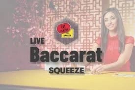 Baccarat Squeeze by Evolution, showcased at spin247casino.de – game logo