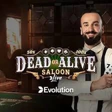 Enjoy Dead or Alive: Saloon by Evolution – logo hosted on spin247casino.de